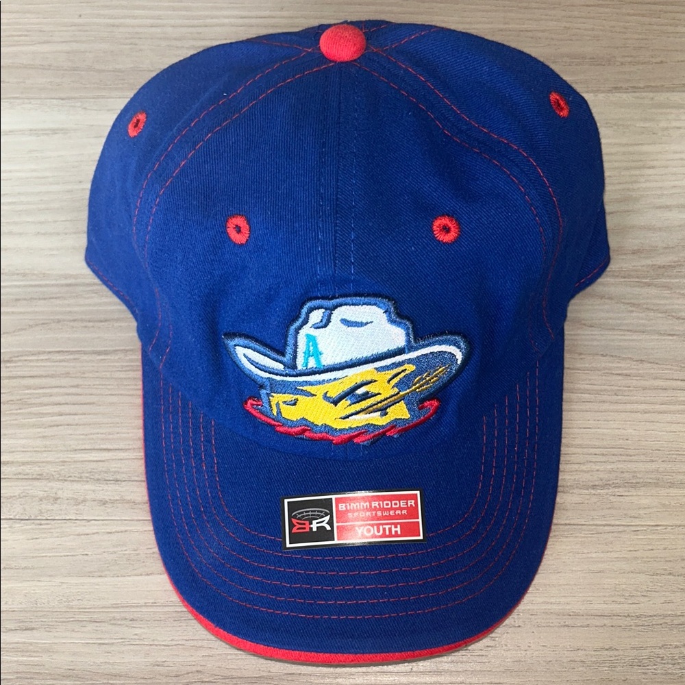 Amarillo Sod Poodles Unisex Youth Baseball Cap Blue Adjustable Hook Loop MiLB